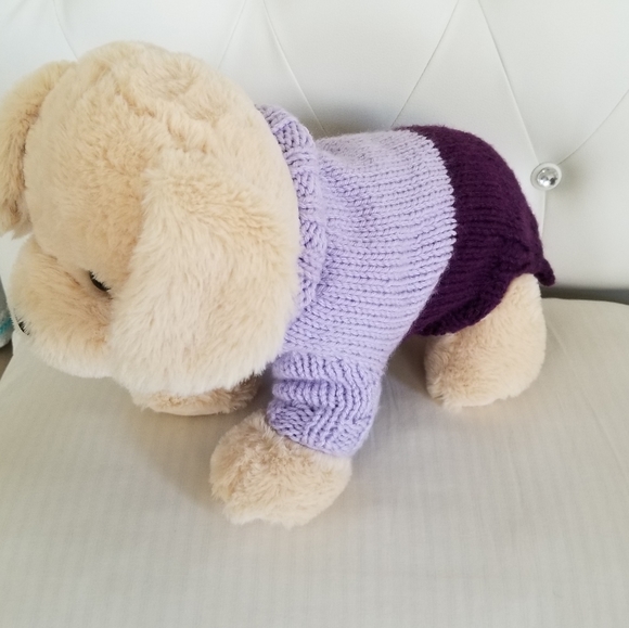 Puppy/dog knit winter sweater. Purple. New - Picture 3 of 8